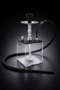 Kaswa Clear Transparent Square Hookah Acrylic Shisha Set with LED Lighting